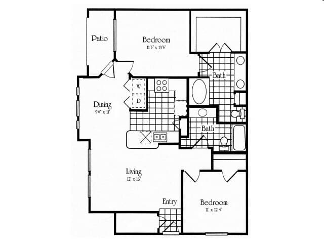 Unit C C floor plan