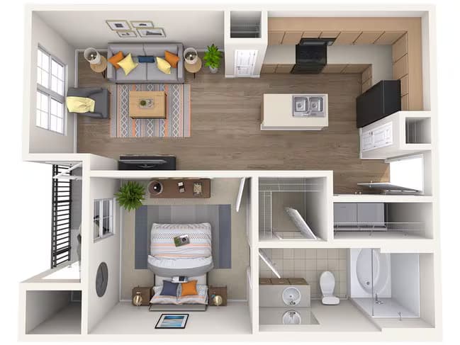 Unit 02303 02203 floor plan
