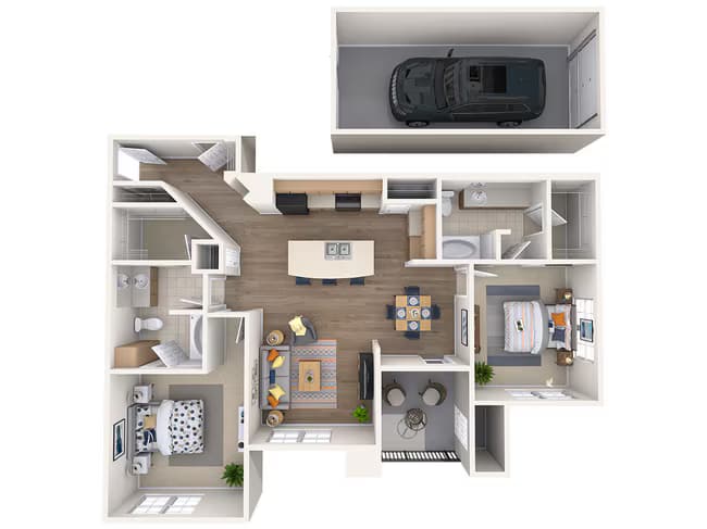 B5 2 Bed 2 Bath 02210 floor plan