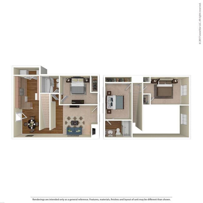 3 Bed 2 Bath 1800 SqFt Townhome 4102 floor plan
