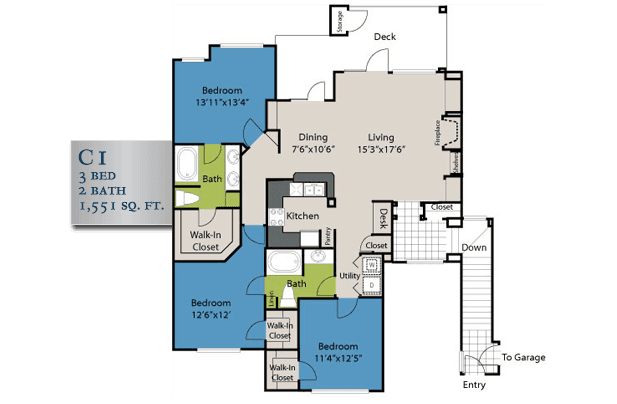 Unit 1524WD 1524WD floor plan