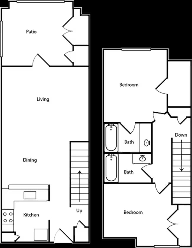 Unit 1105 1104 floor plan