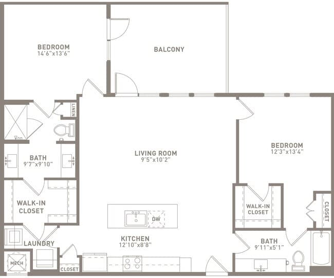 Unit 1116 1116 floor plan