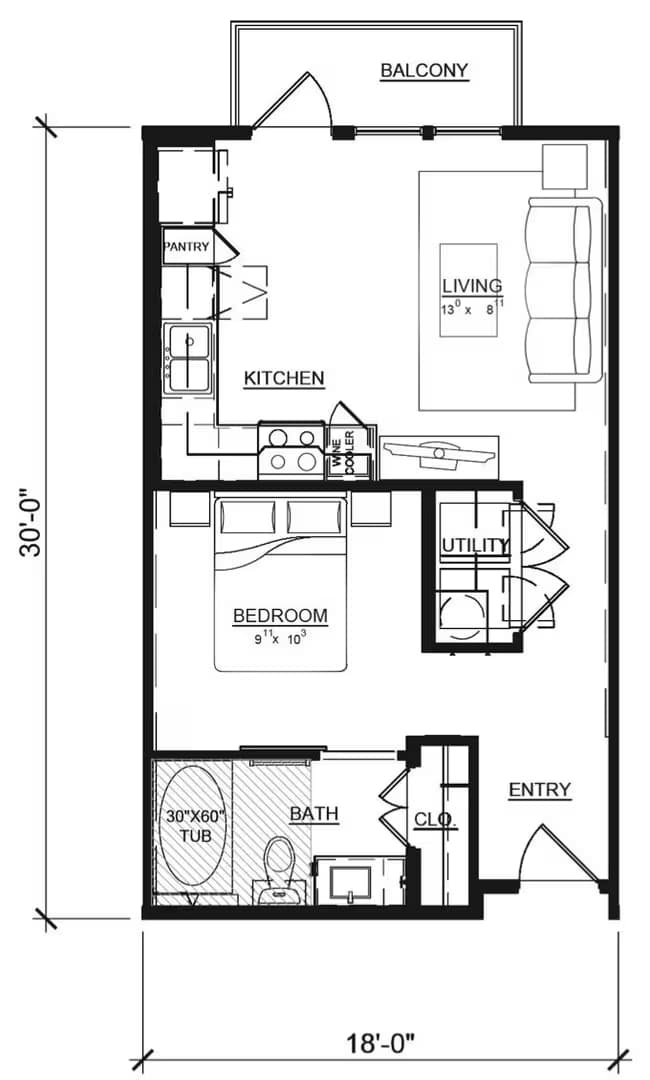 Rose | E1 1306 floor plan
