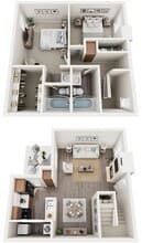 C1 - Two Bedroom Townhome 02-205 floor plan