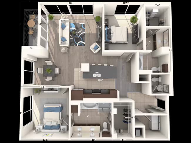 Unit 1207 1207 floor plan