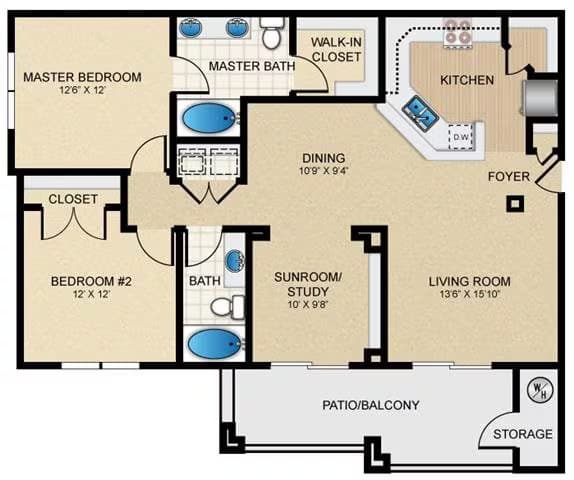 Unit 2232 1211 floor plan