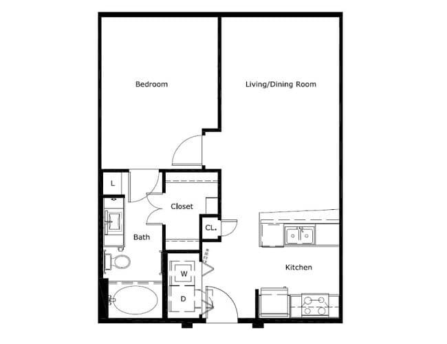 Unit 1436 2232 floor plan
