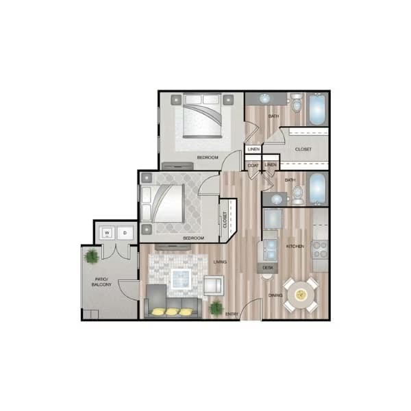 Unit 12305 3106 floor plan
