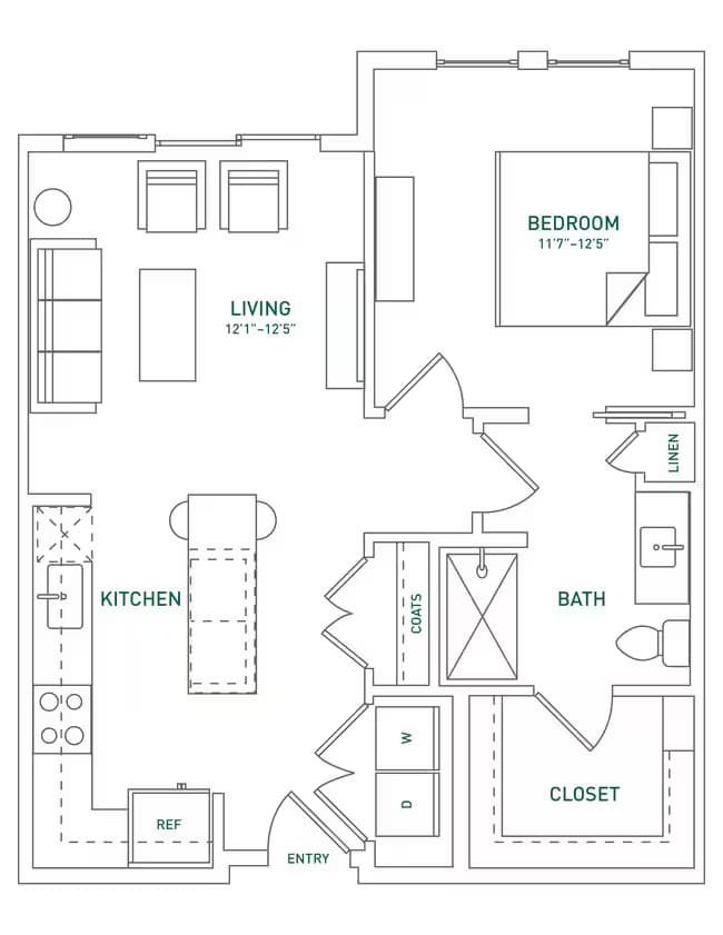 Unit 455 628 floor plan