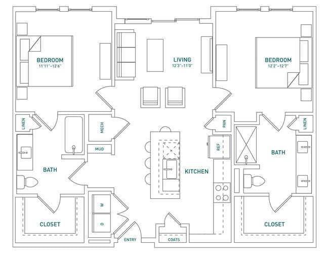 Unit 620 520 floor plan