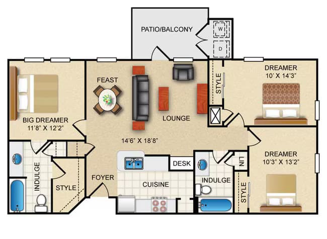Unit 5301 5303 floor plan