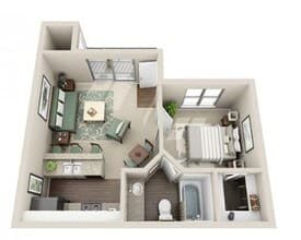 1x1A 1105 floor plan