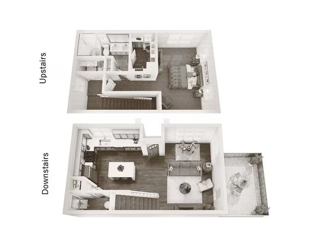 One Bedroom Cottage 2201 floor plan
