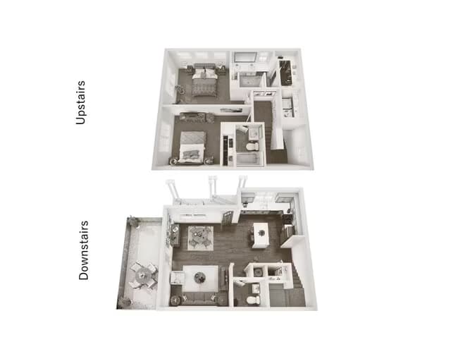 Two Bedroom Cottage 4224 floor plan