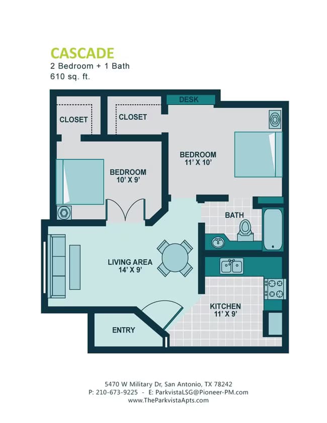Unit 1907 1910 floor plan