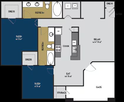 Unit 1138 1138 floor plan