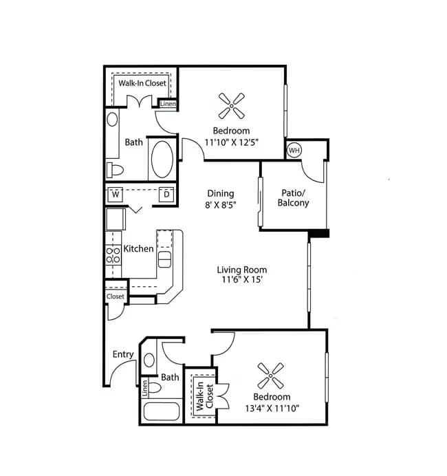 Unit 511 1536 floor plan