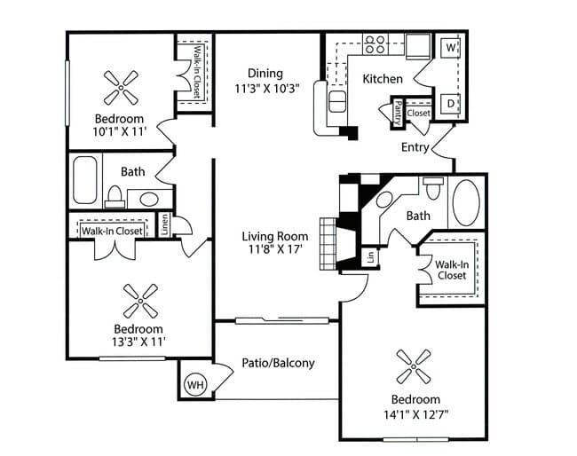 Unit 327 221 floor plan