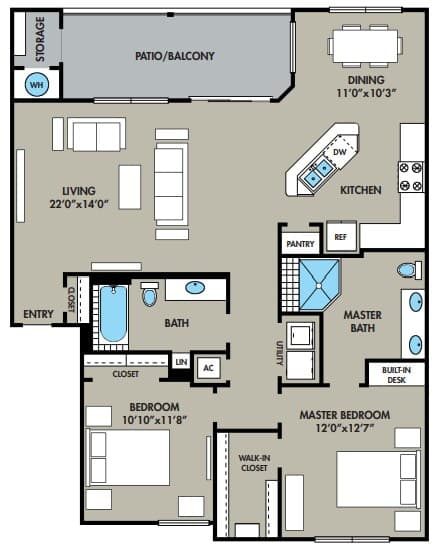 Unit 02203 01204 floor plan
