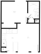 One Bedroom 323 floor plan