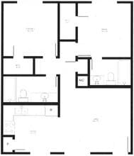 Two Bedrooms 216 floor plan