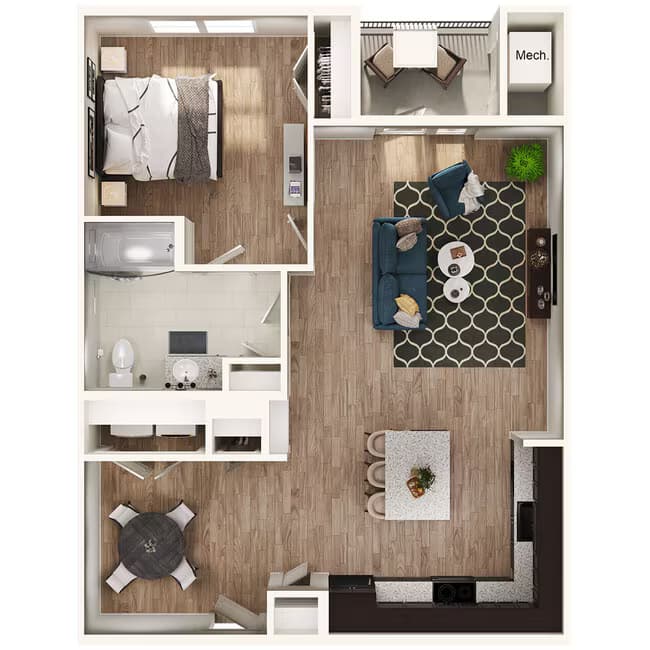 1 Bedroom 6210 floor plan