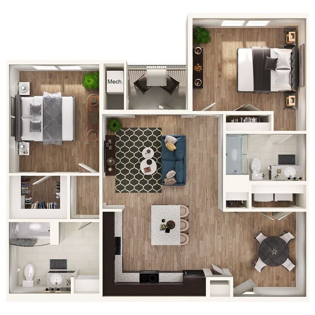 2 Bedroom 8305 floor plan