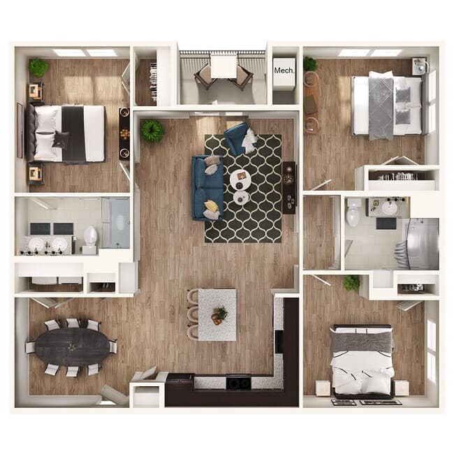 3 Bedroom 8207 floor plan