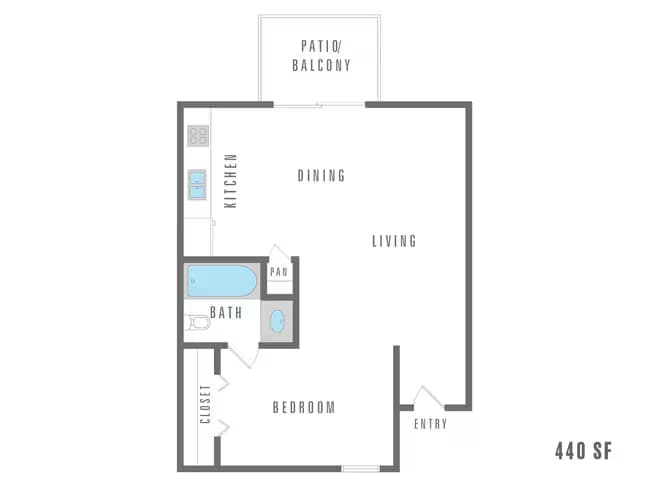 Studio 5211 Fredericksburg 11-1113 floor plan