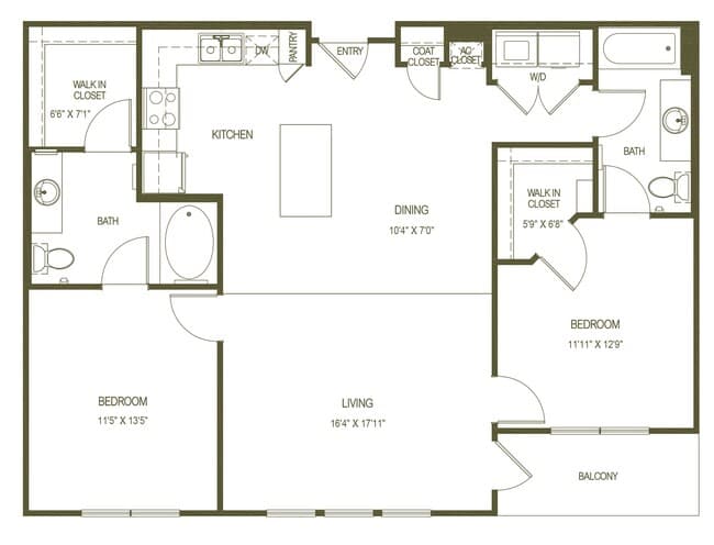 Unit 444 343 floor plan