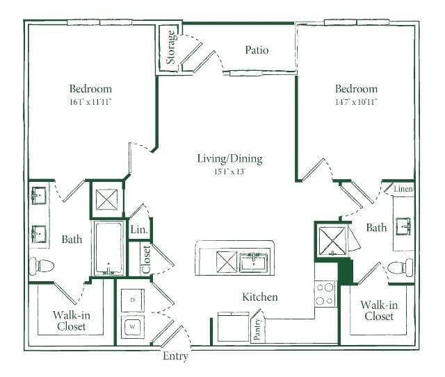 HD-B1B 3-3406 floor plan