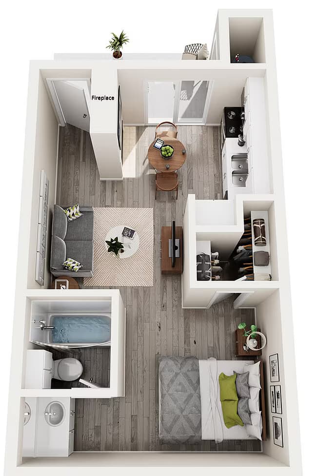 Unit M-244 B-202 floor plan