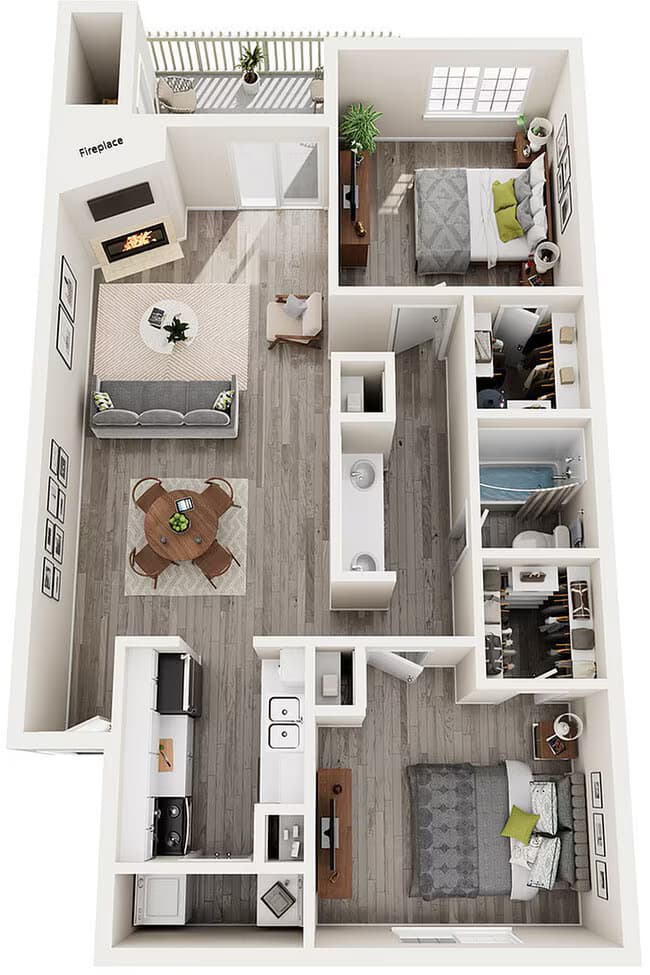 Unit P-254 F-116 floor plan