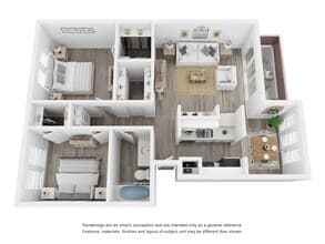 2x1 406 floor plan