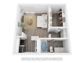 Studio 1003 floor plan