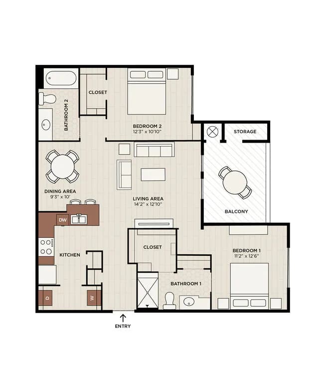 Unit 1316 1316 floor plan