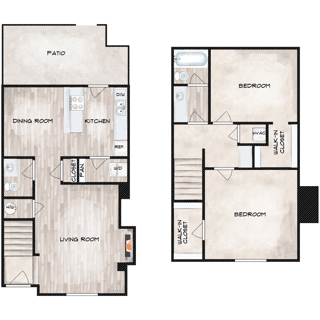 Two Bedroom 7C floor plan