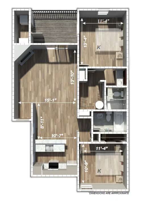 Unit 1-1607 1-1602 floor plan