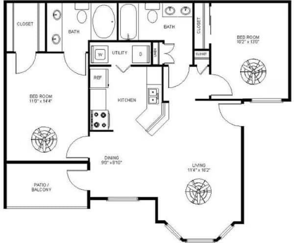 Unit 0611 1405 floor plan