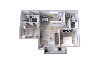 B1 | 2 Bed | 2 Bath 2083 floor plan