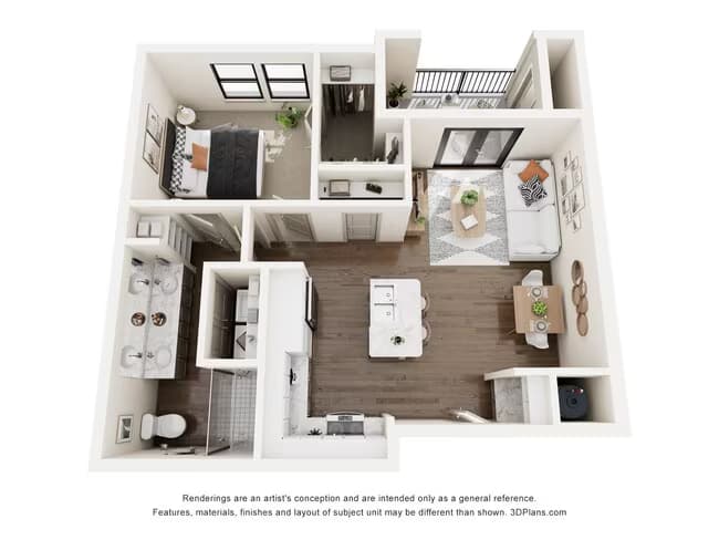 A1 - 1 Bed 9301 floor plan