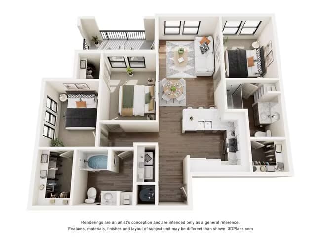 C2 - 3 bed 4112 floor plan