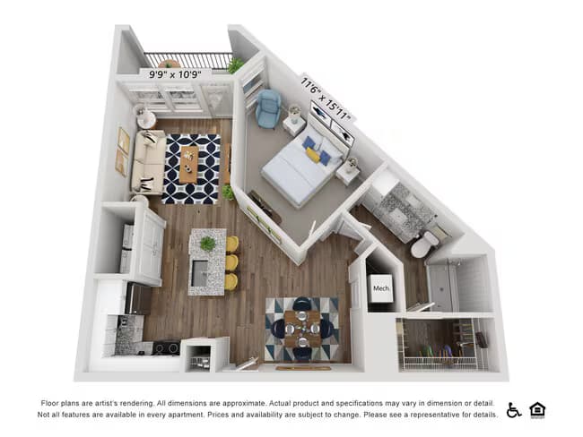 Unit 3411 4307 floor plan