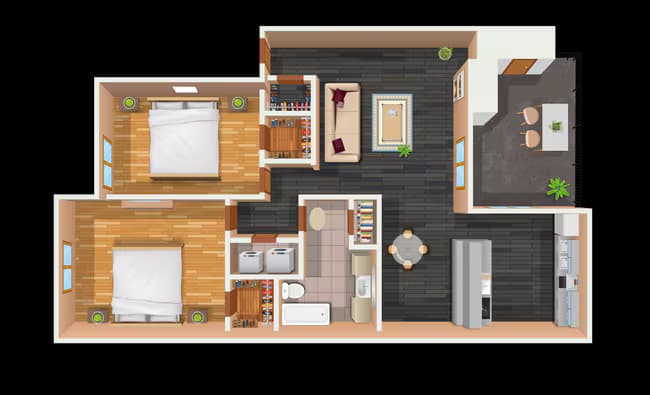 Unit 1403 1008 floor plan