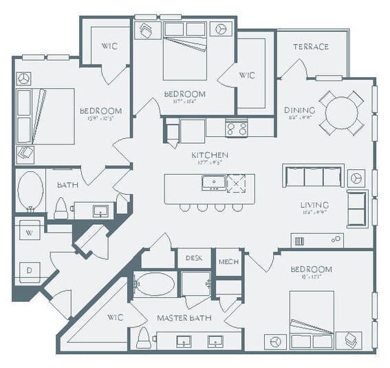 Unit 3302 7102 floor plan