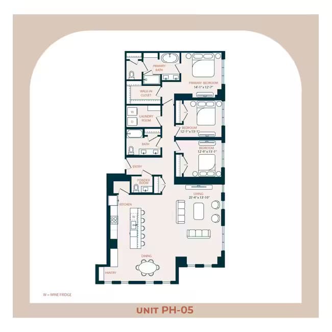 Unit 3206A 3206A floor plan