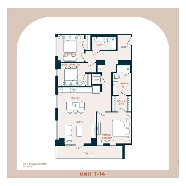 Unit 2214 1614 floor plan