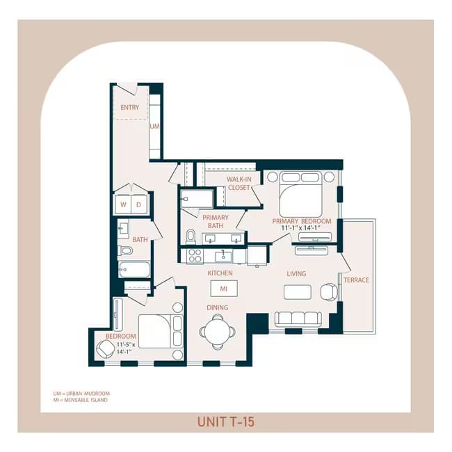 Unit 815 1115 floor plan