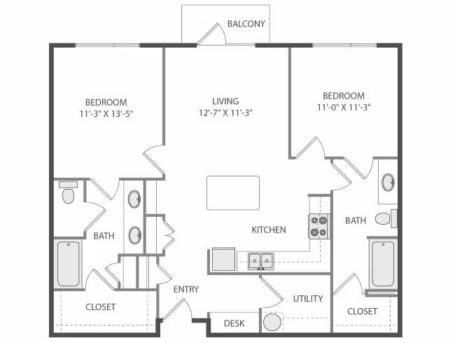 Unit 335 313 floor plan